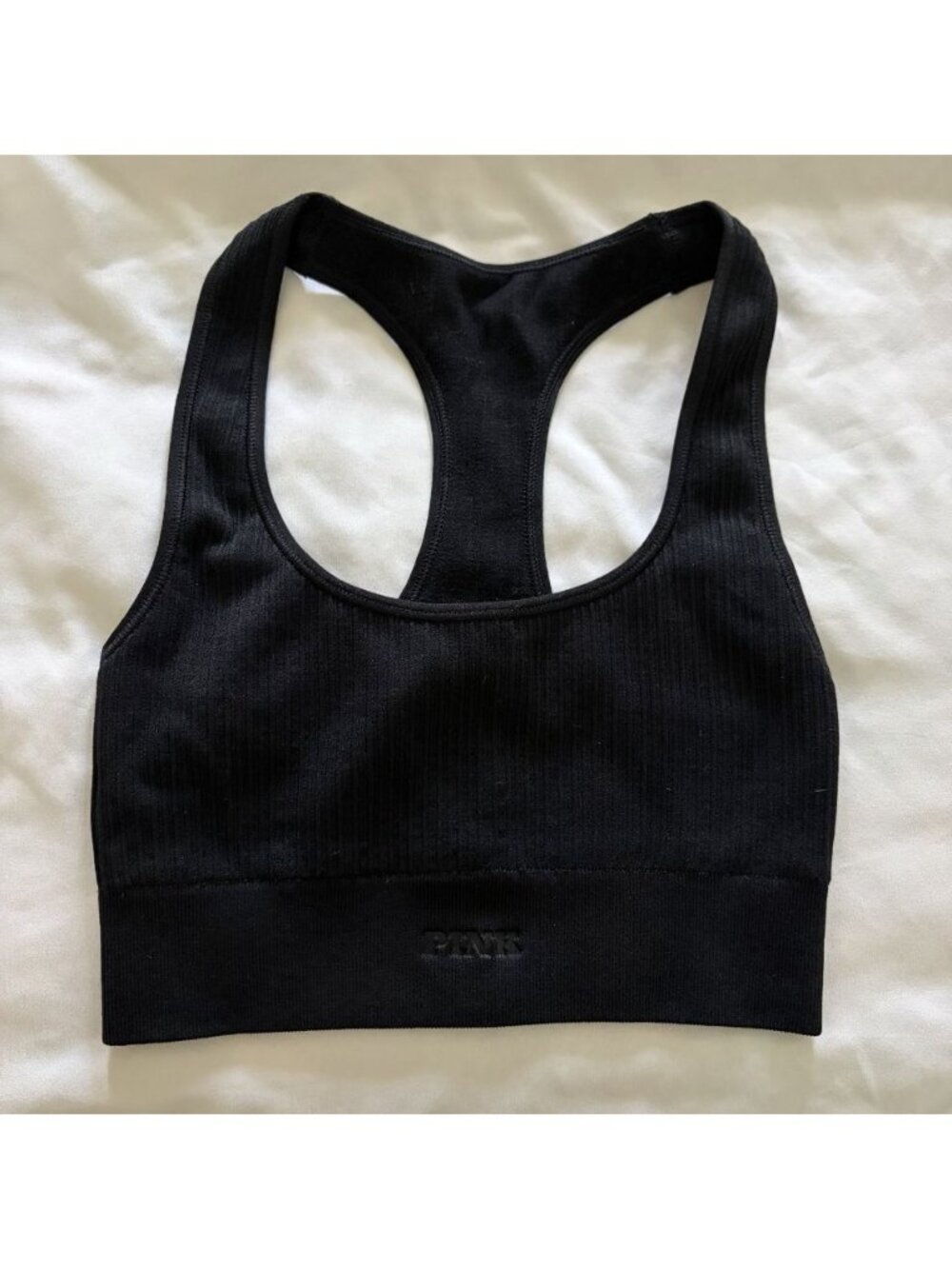 Victoria’s Secret PINK Black Women’s Seamless Sports Bra Size XS